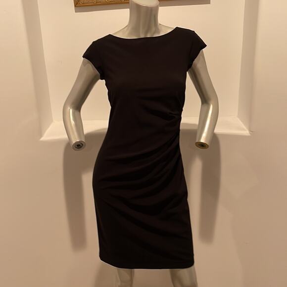 Weekend Max Mara Black Ruched Sheath Dress - Picture 12 of 13